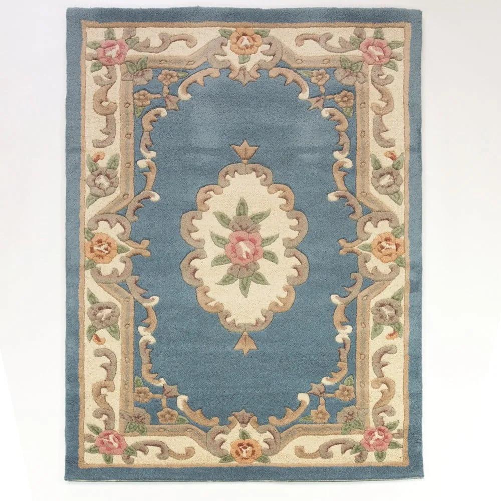 Aubusson kék gyapjú szőnyeg, 75 x 150 cm - Flair Rugs