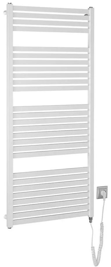 Aqualine - Fürdőszobai elektromos radiátor TONDI-E 600W/230V 133 cm fehér egyenes DE480T