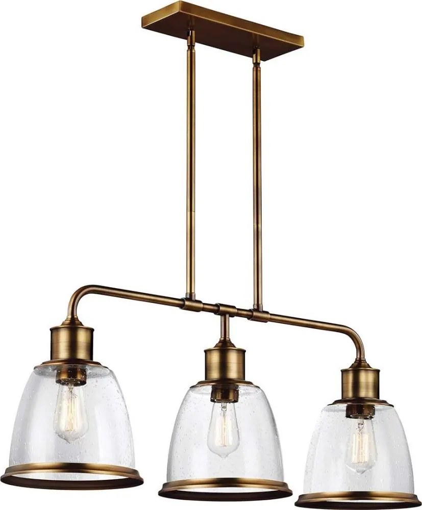 Feiss FE-HOBSON-3P-AB - Rúdon függesztett HOBSON csillár 3xE27/60W/230V bronz