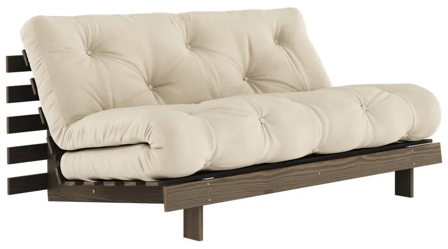 Bézses krémszínű kinyitható kanapé 160 cm Roots – Karup Design