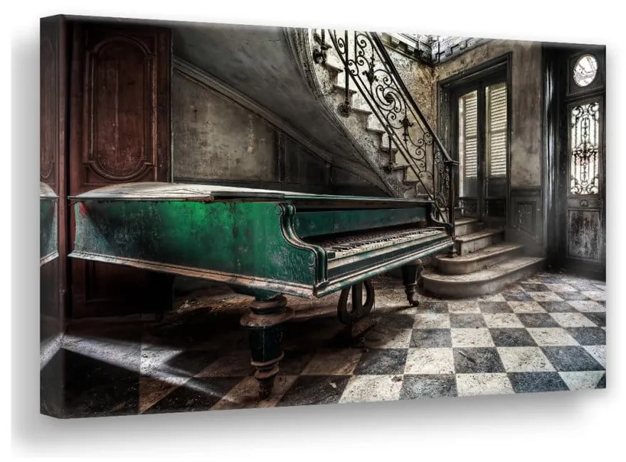 Canvas Silver Uno Piano kép, 85 x 113 cm - Styler