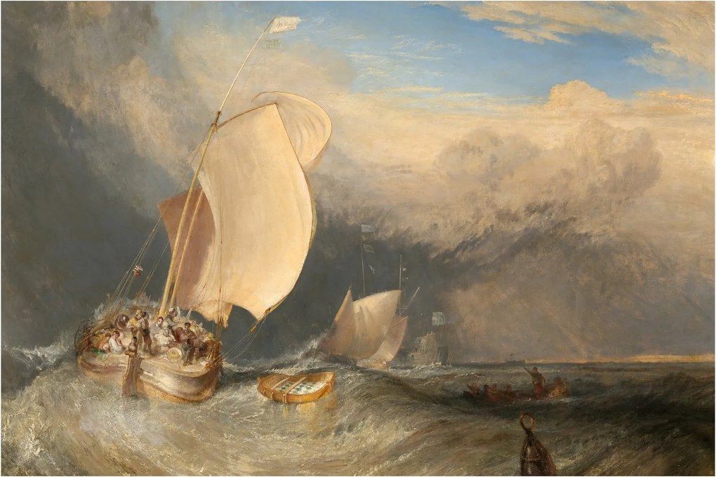 Kép - William Turner, Fishing Boats with Hucksters Bargaining for Fish, reprodukciók (90x60 cm)