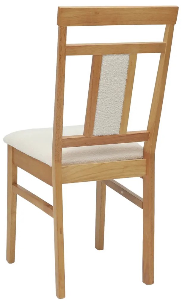 vidaXL Étkezőszék 2 pcs Természetes és világos Tömör fa