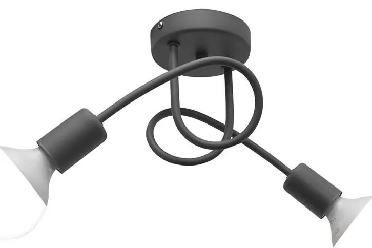 Gyereklámpa OXFORD 2xE27/15W/230V szürke, mennyezeti