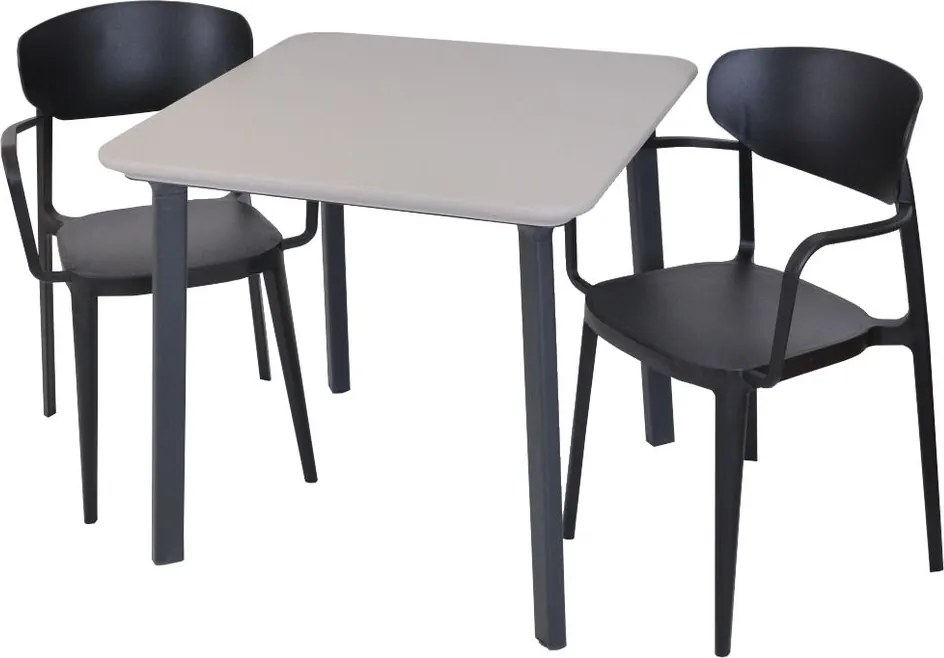 ITALIA BALCONY Műanyag asztal grafit