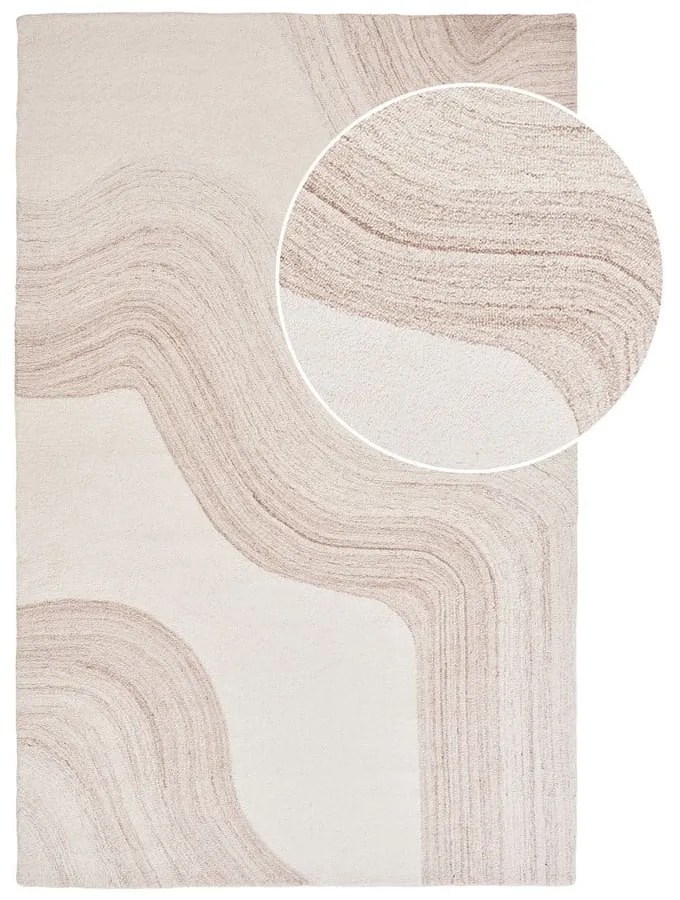 Krémszínű kézi szövésű gyapjú szőnyeg 200x300 cm Surat – House Nordic
