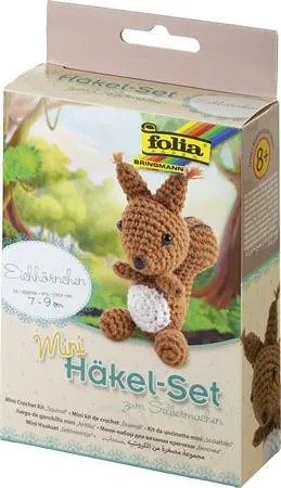 Mini horgolókészlet, FOLIA, mókus (FL23909)