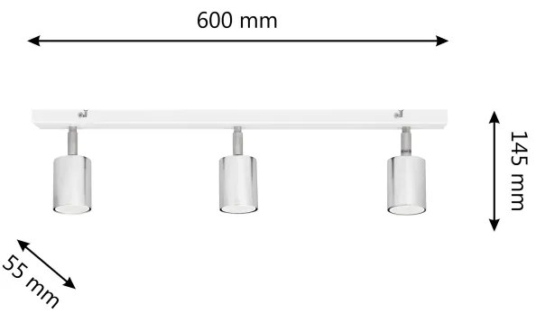 LED Spotlámpa TUNE 3xGU10/4,8W/230V matt króm/fehér