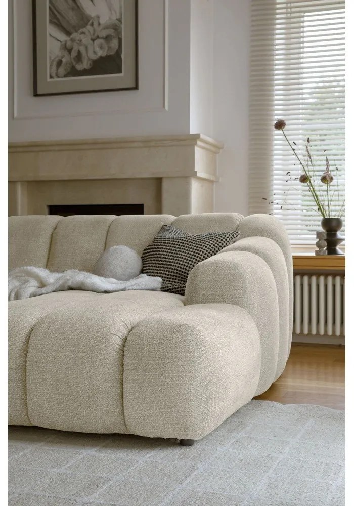 Bézs sarokkanapé (jobb oldali-heverő résszel) Shell – Miuform