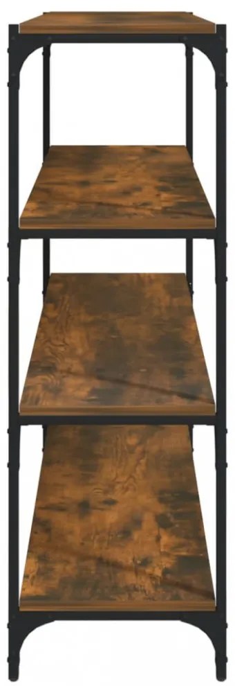 füstös tölgy színű szerelt fa/acél könyvszekrény 100x33x100 cm
