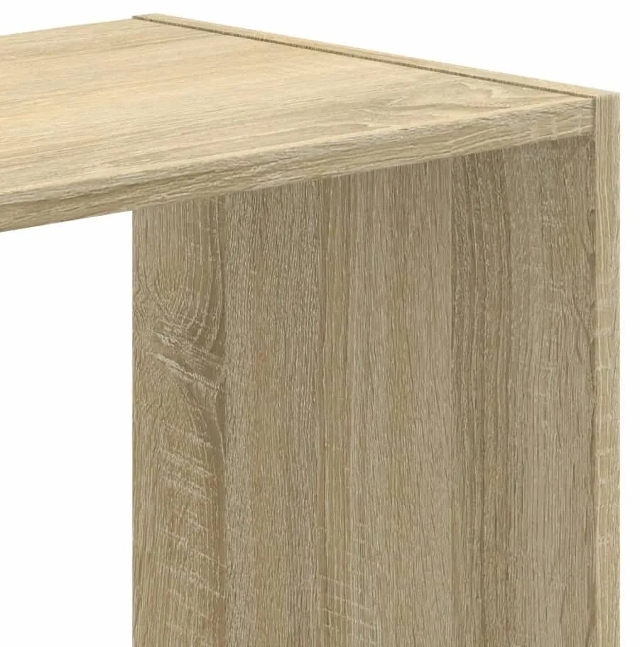 sonoma tölgy színű szerelt fa könyvespolc 102 x 32 x 108 cm