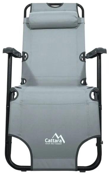 Összecsukható állítható szék szürke/fekete