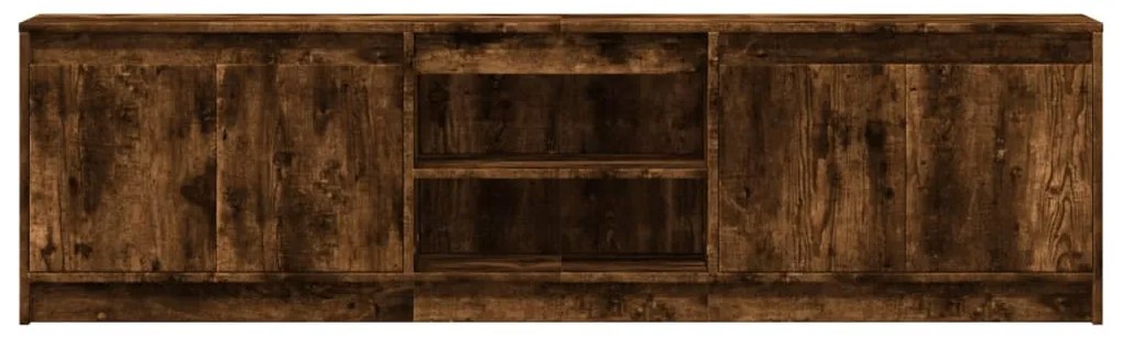 füstös tölgy színű szerelt fa LED-es TV-szekrény 180x34x50 cm