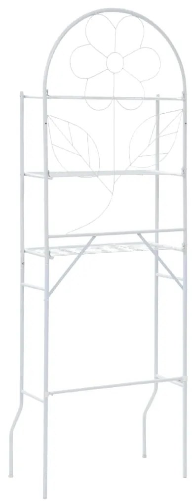 Fehér WC feletti tárolóállvány 60 x 33 x 174 cm