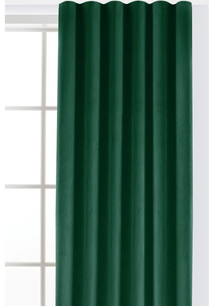 Zöld bársony dimout (részleges sötétítő) függöny 200x175 cm Velto – Filumi