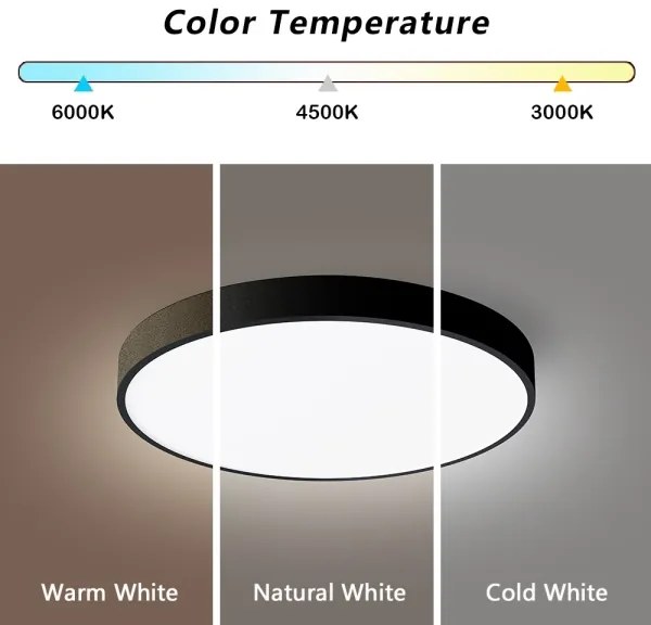 Immax NEO 07248L-LED Dimmelhető lámpa SEMPLICI 36W/230V Wi-Fi Tuya fekete + távirányító