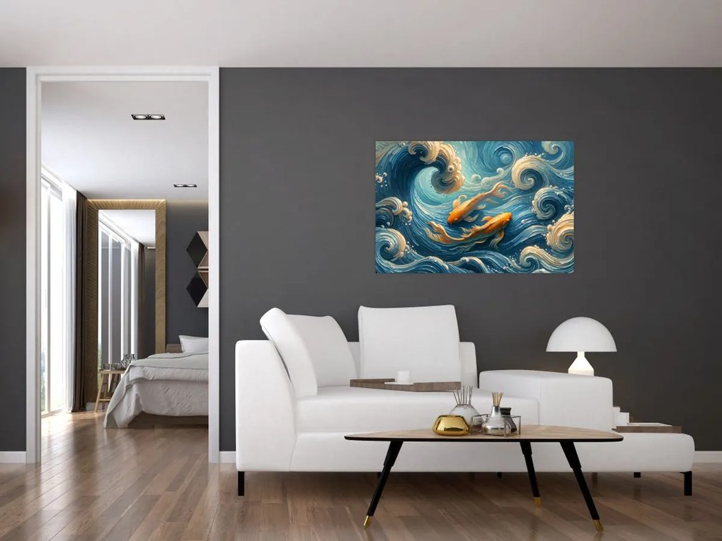 Kép - Aranyhalak (90x60 cm)