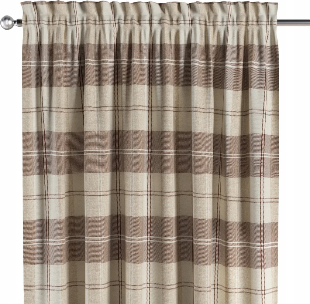 Dekoria Csatornafüggöny frufruval 1 db 130x260cm barna árnyalatok