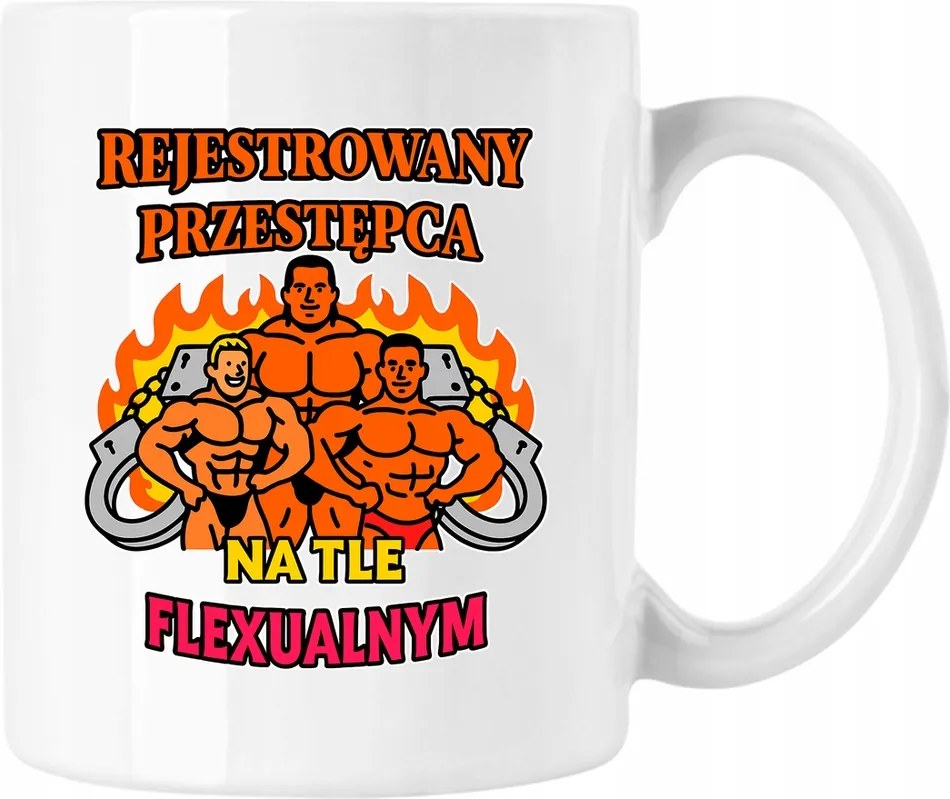 Bögre Flexuális vicc Edzőterem Fehér 330ml