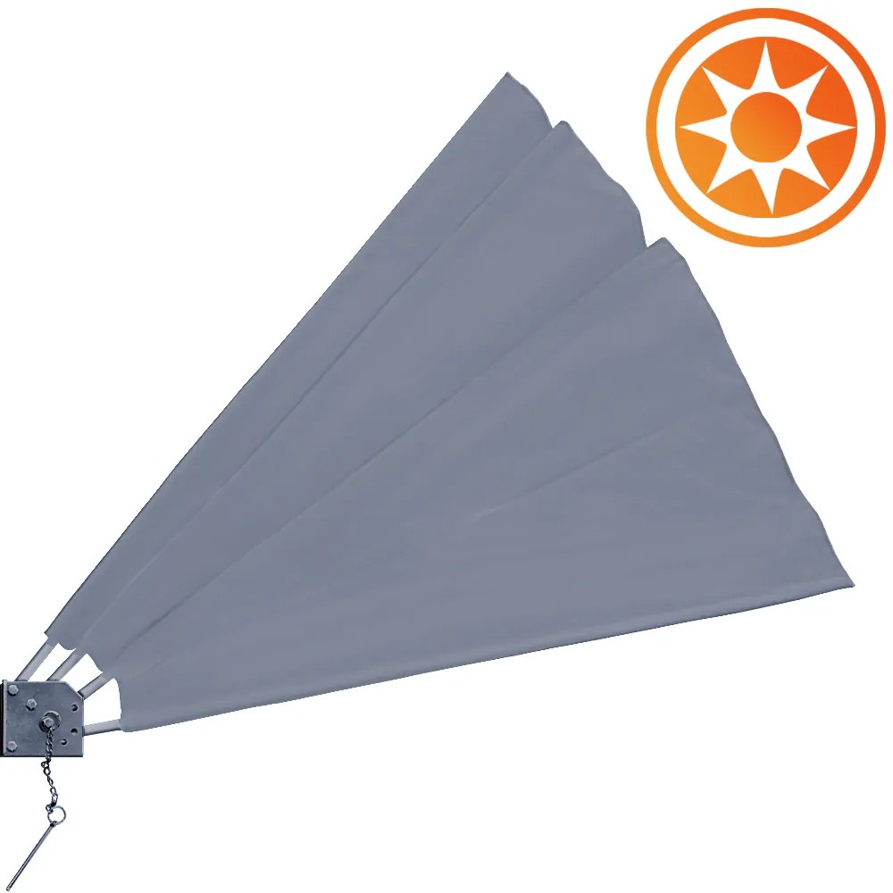 Detex® Erkélyre való összecsukható paraván 140x140 cm - antracit