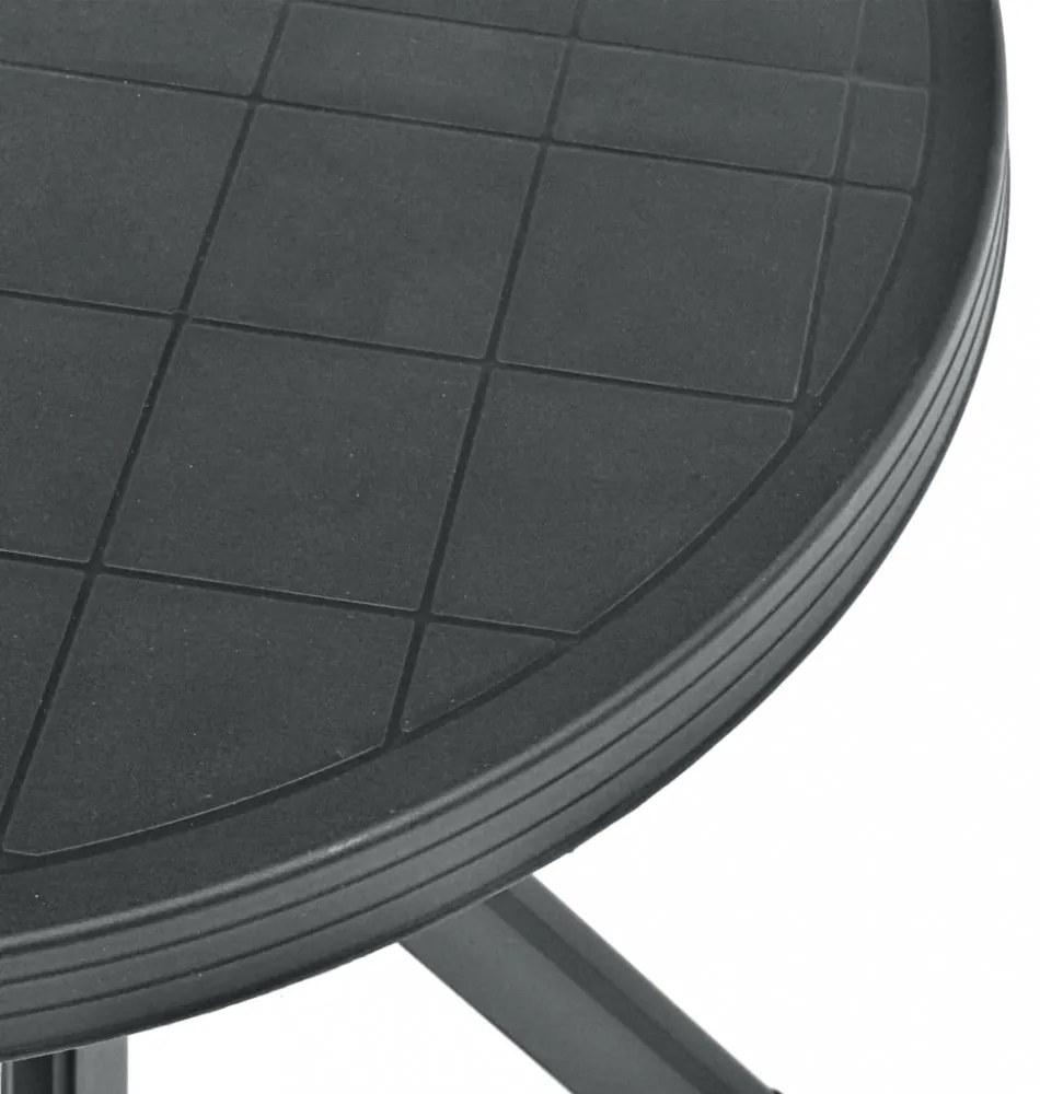 antracitszürke műanyag bisztróasztal Ø70 cm