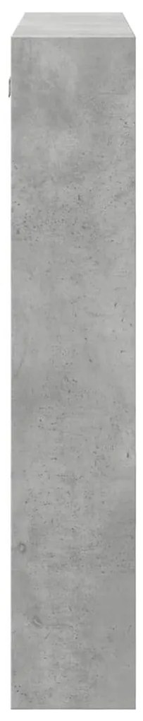 betonszürke szerelt fa faliszekrény 80 x 15 x 80 cm