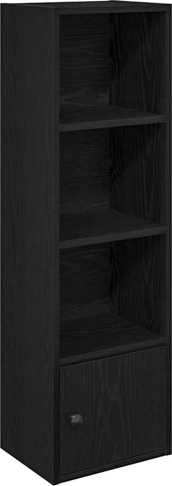 vidaXL Könyvespolc fekete tölgy 31x24x102 cm Gépesített fa