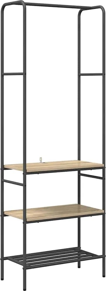 vidaXL Ruhafogó polcokkal Sonoma tölgy 60 x 30 x 171 cm Faanyag