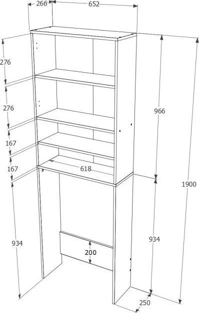 Usi Mosógép szekrény fehér