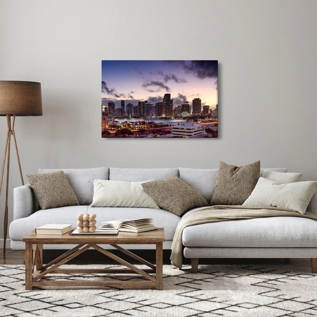 Kép - nagy város felhőkarcolói (90x60 cm)