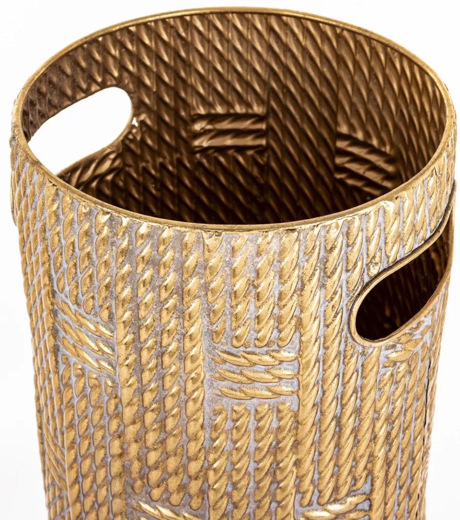 Derby design Esernyőtartó, arany fém, 55x20x20cm