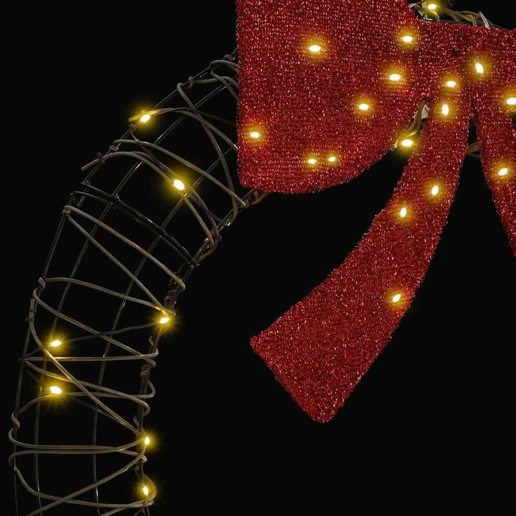 Koszorú 60 LED-del Meleg fehér 75 cm Rattan