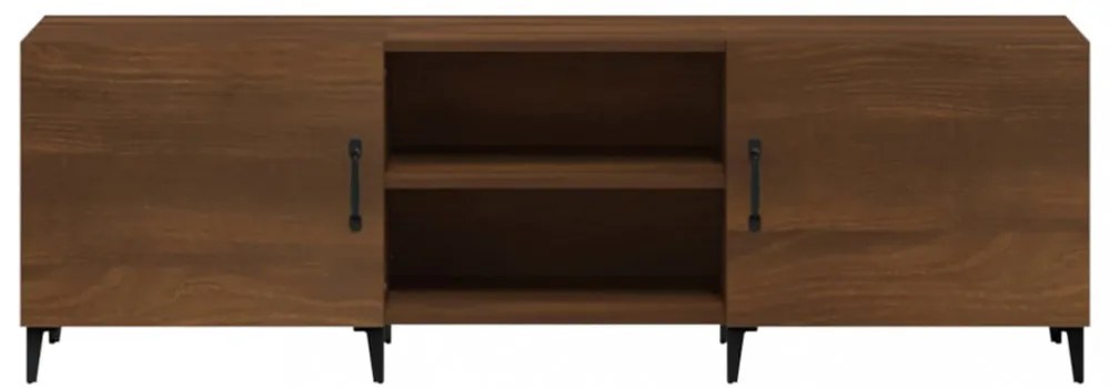 barna tölgy színű szerelt fa TV-szekrény 150 x 30 x 50 cm