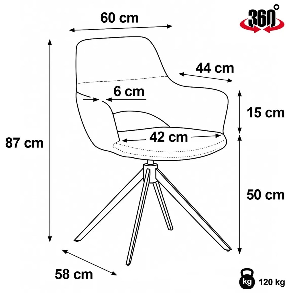DCH-D1320 GREY2 étkezőszék visszatérőmechanizmussal