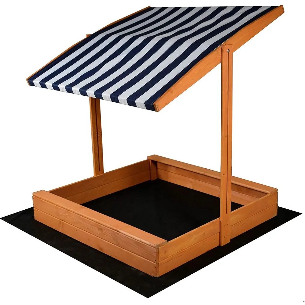 Tető a gyermek fa homokozóhoz Baby Mix 120x120 cm kék-fehér