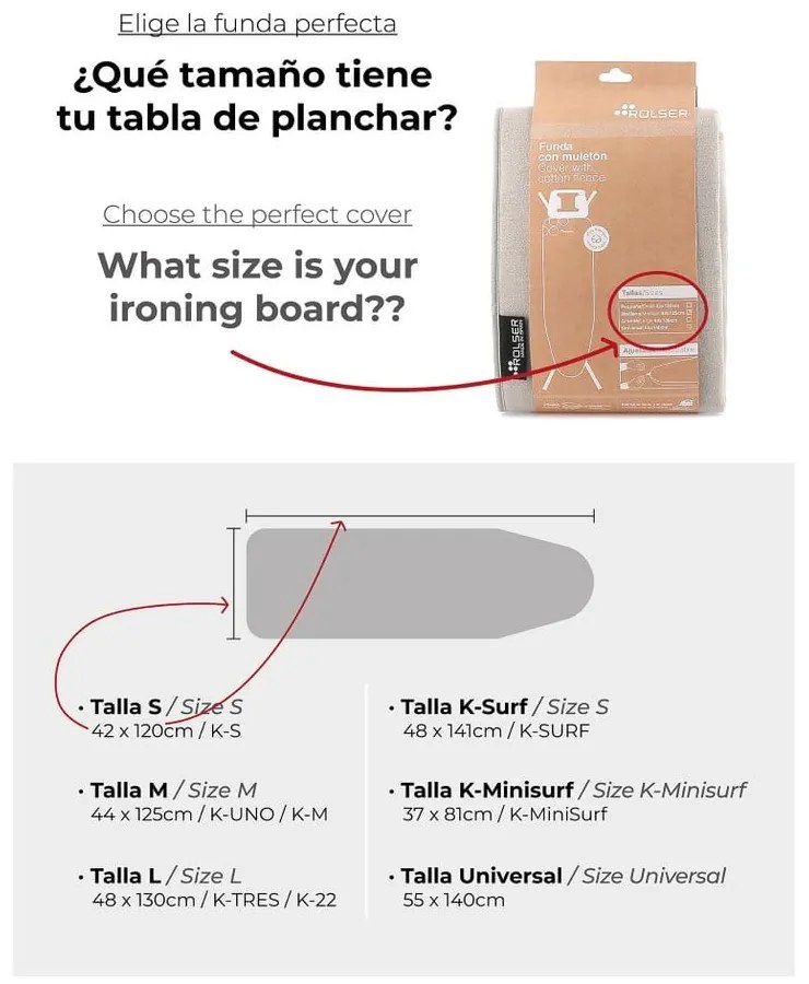 Vasalódeszka huzat 141x48 cm K-Surf – Rolser