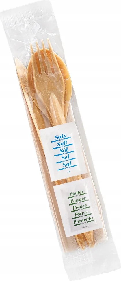 Wpc evőeszköz készlet (szalvéta, kés, villa, kanál, só, bors) 250 db