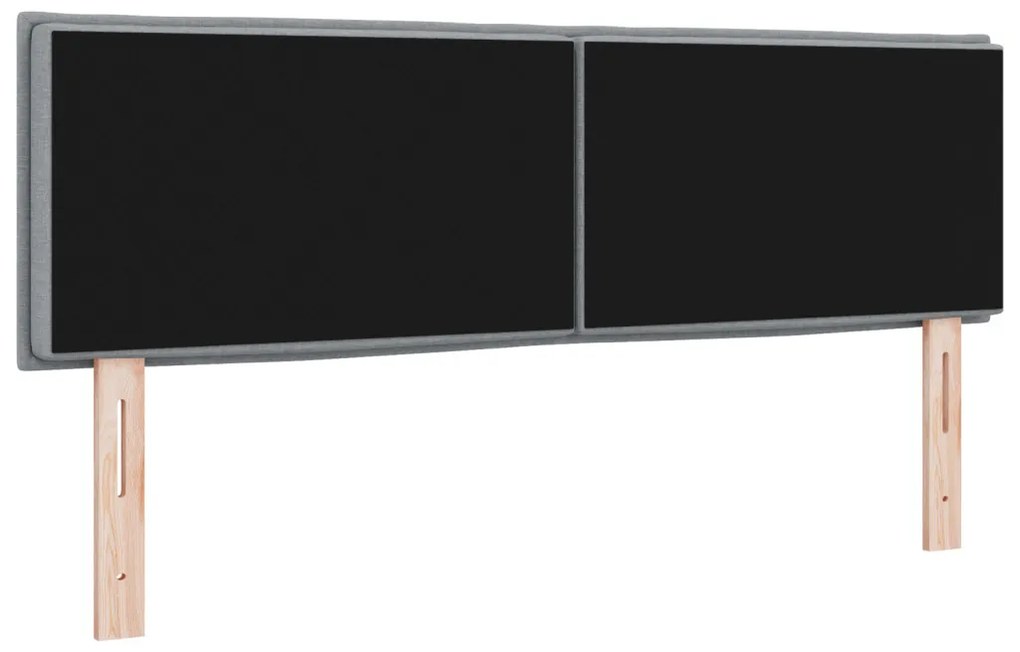 LED Ágytámla Vonal Design Világosszürke 72 cm Szövet