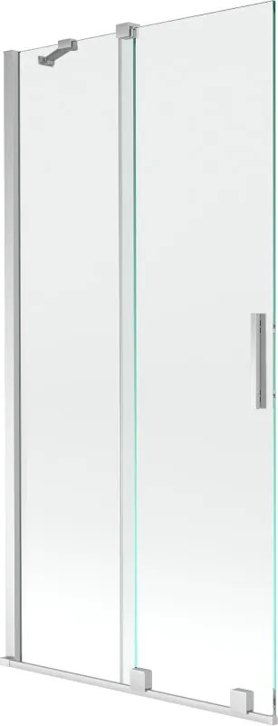 Mexen Velar kettős tolóajtós fürdőkád paraván 95 x 150 cm, átlátszó, króm - 896-095-000-01-01