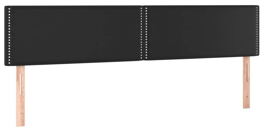 fekete műbőr LED-es fejtámla 200 x 5 x 78/88 cm