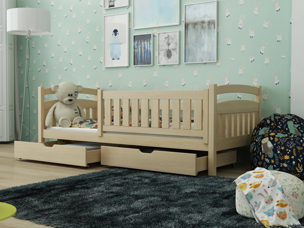 Gyerekágy 90 x 200 cm Tarra (ágyráccsal és tárolóhellyel) (borovi fenyő). Akció -10%. 1012980