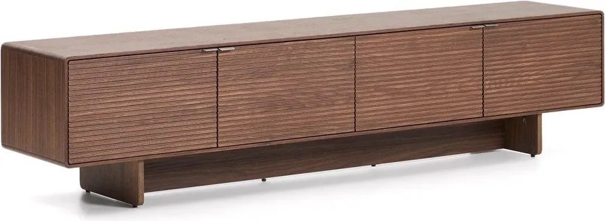 Sötétbarna TV-állvány diófa dekorral 200x46x40 cm Norlen – Kave Home