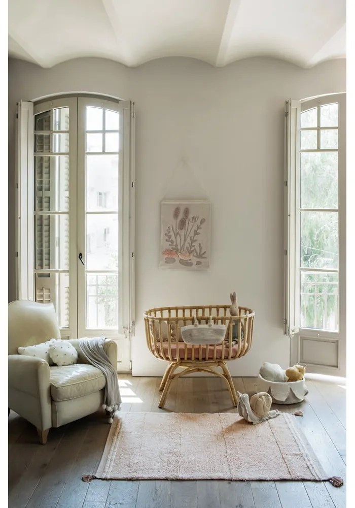 Világos rózsaszín mosható kézi szövésű pamut szőnyeg 120x160 cm Bloom Rose – Lorena Canals