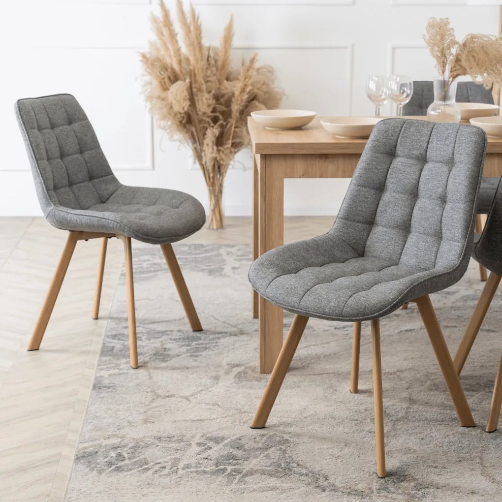 KATHY Kárpitozott Étkezőszék Szürke Színben