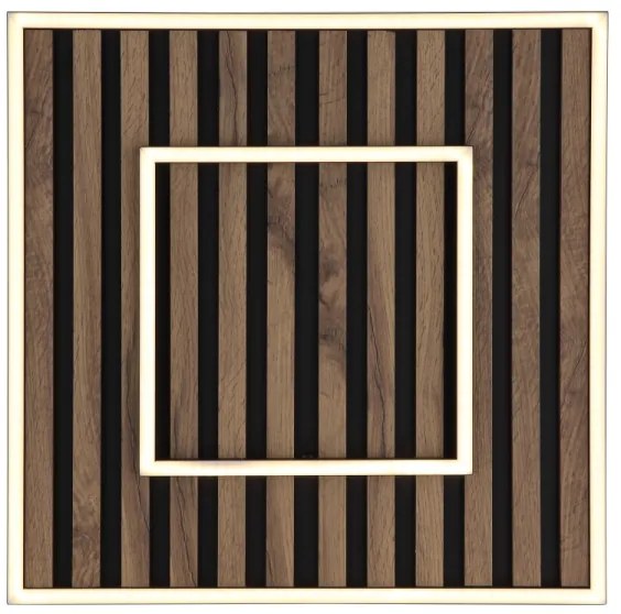 Globo 67345D1 - WOODY LED mennyezeti lámpa 36W, 230V, 3000K, 45x45 cm