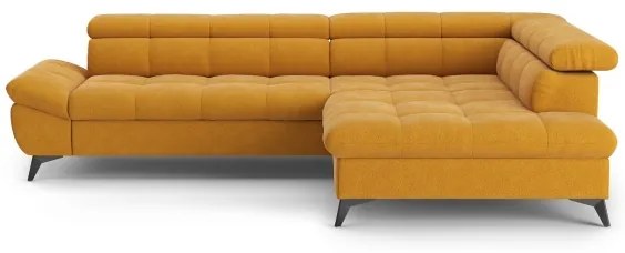 Narancssárga, jobbos MARANO L-alakú kihúzható sarokkanapé