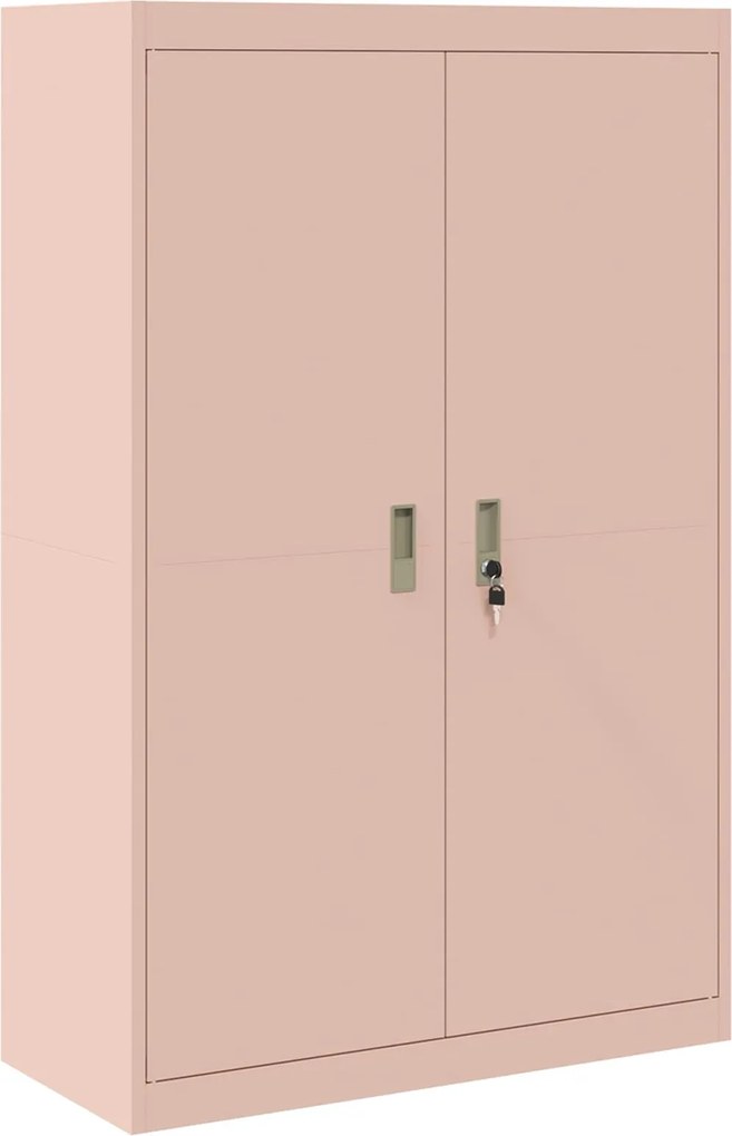 vidaXL Tárolószekrény Rózsaszín 90 x 40 x 140 cm Acél