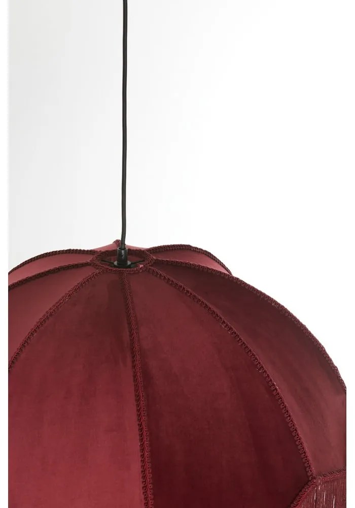 Borvörös függőlámpa textil búrával ø 50 cm Malacia – Light &amp; Living