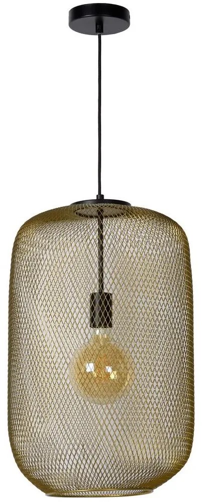 Lucide 45385/35/02 - Csillár zsinóron MESH 1xE27/40W/230V sárgaréz