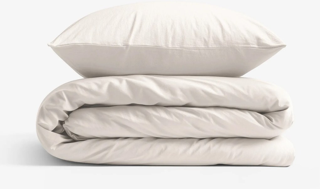 Goldea pamut ágyneműhuzat garnitúra - elefántcsont 140 x 200 és 70 x 90 cm